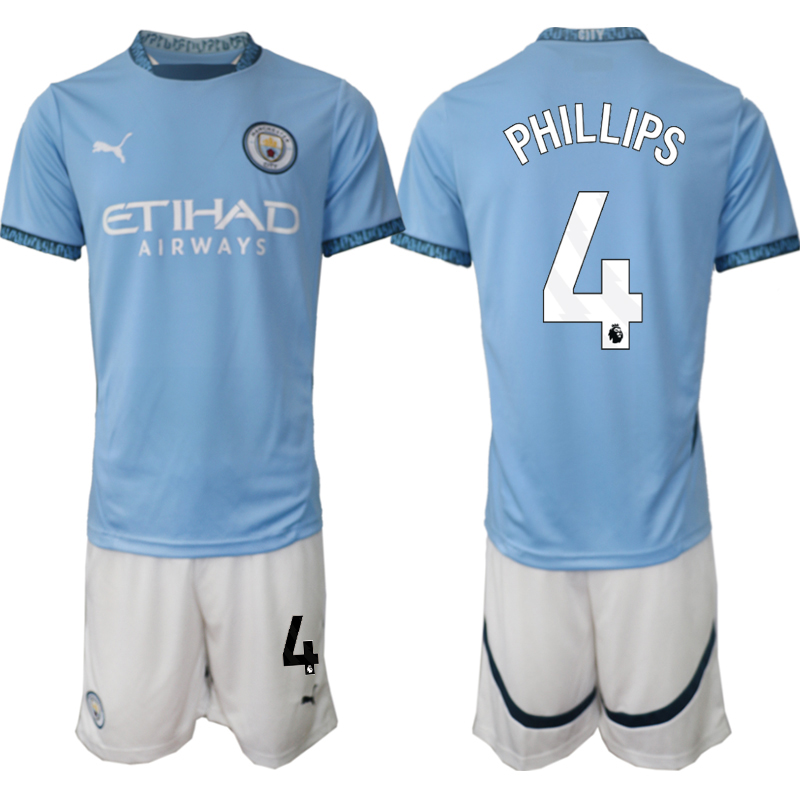 Men 2024-2025 Club Manchester City home blue #4 Soccer Jersey->indianapolis colts->NFL Jersey